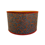 Pucci Lampshade – Luxury Lampshade with Blue Swirl (Cylinder)