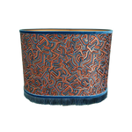 Pucci Swirl Orange – Oval – Blue Fringe