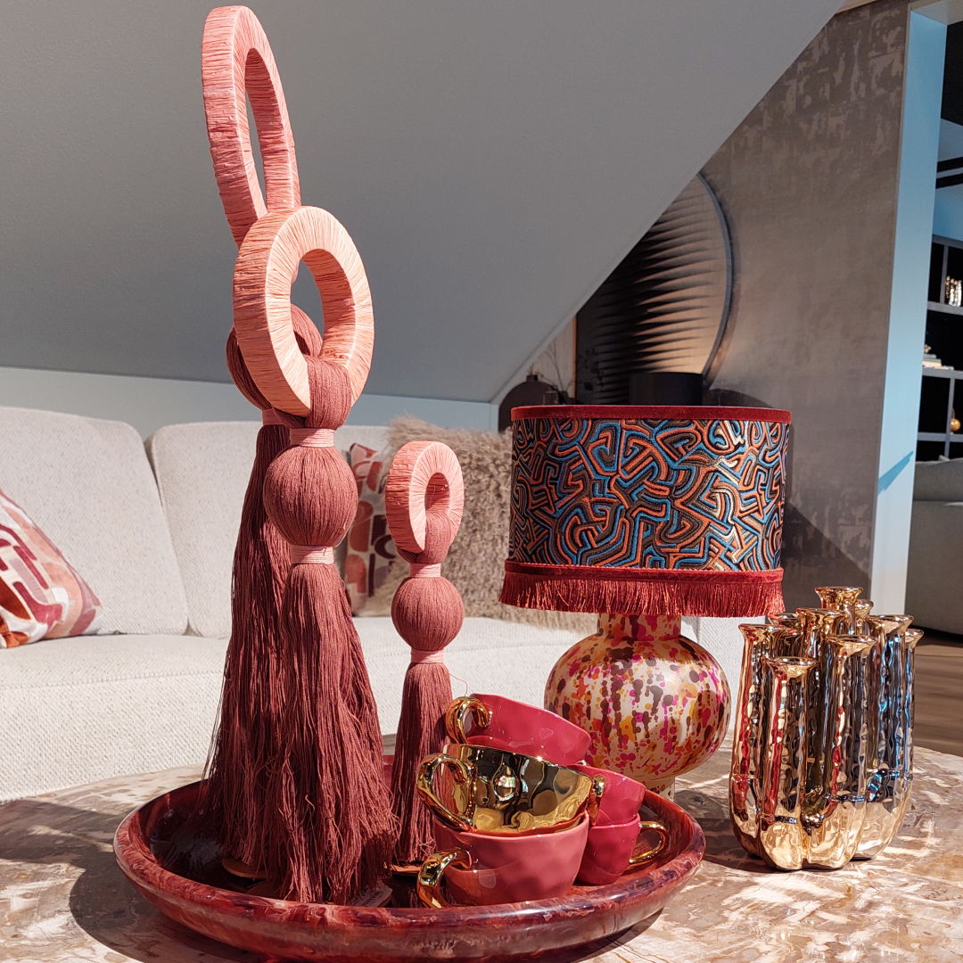 Pucci Swirl Orange – Oval – Rust Fringe - 2
