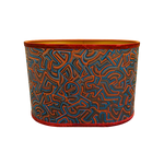 Pucci Lampshade – Luxury Lampshade with Blue Swirls (Oval)