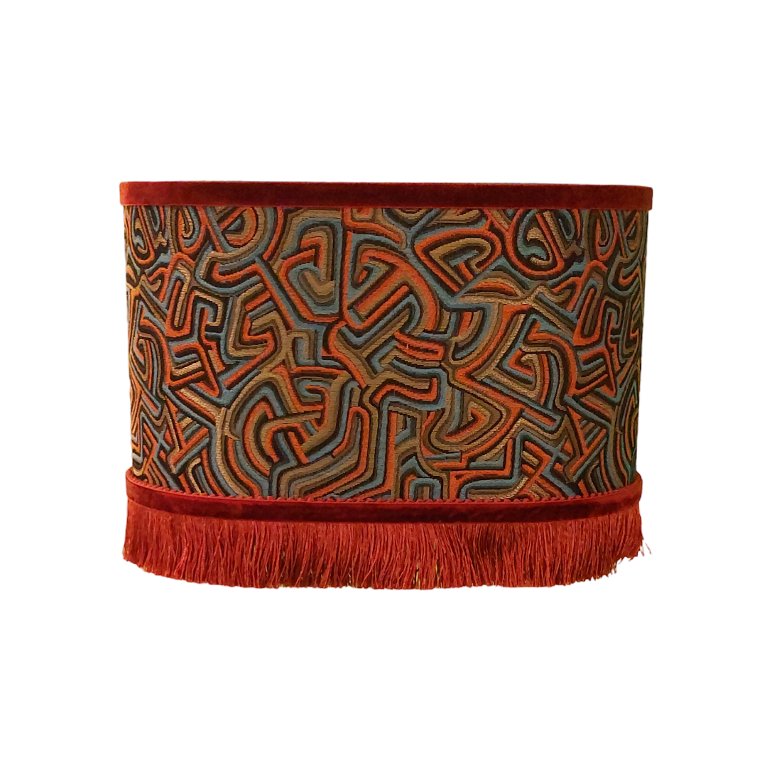 Pucci Swirl Orange – Oval – Rust Fringe