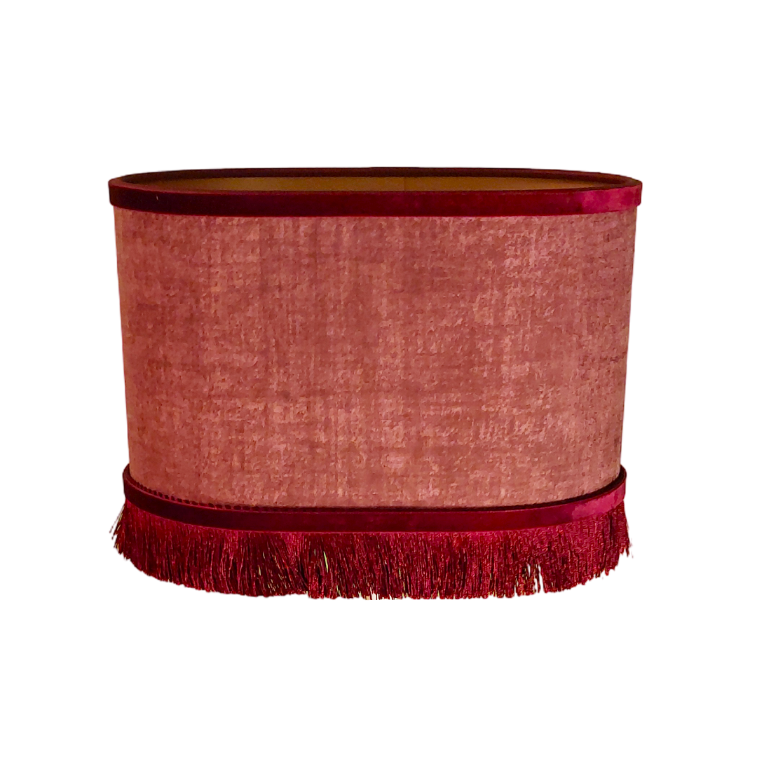 Sassi Brushed Suede Old Pink – Oval – Fringe