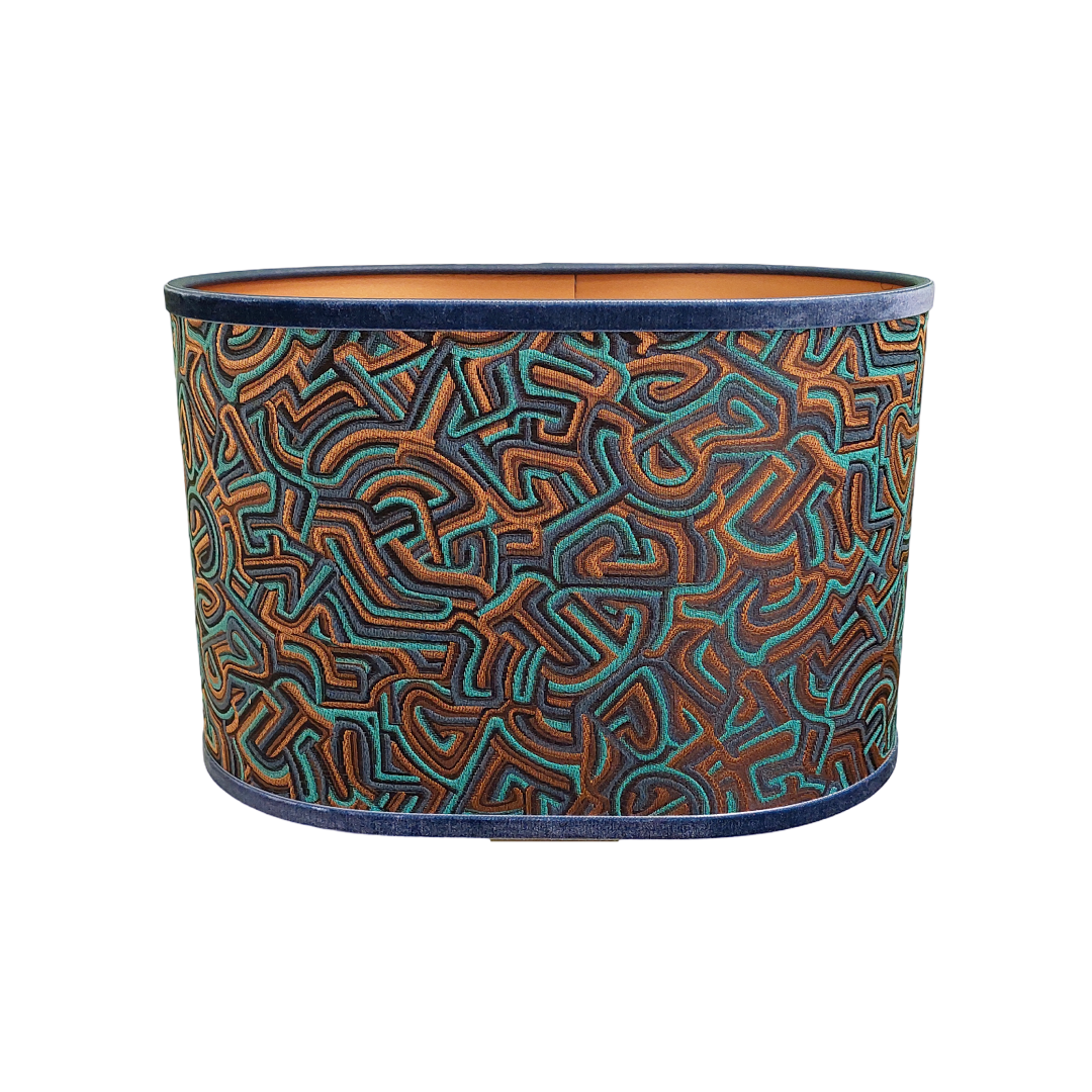 Tropea Maze Aqua – Oval
